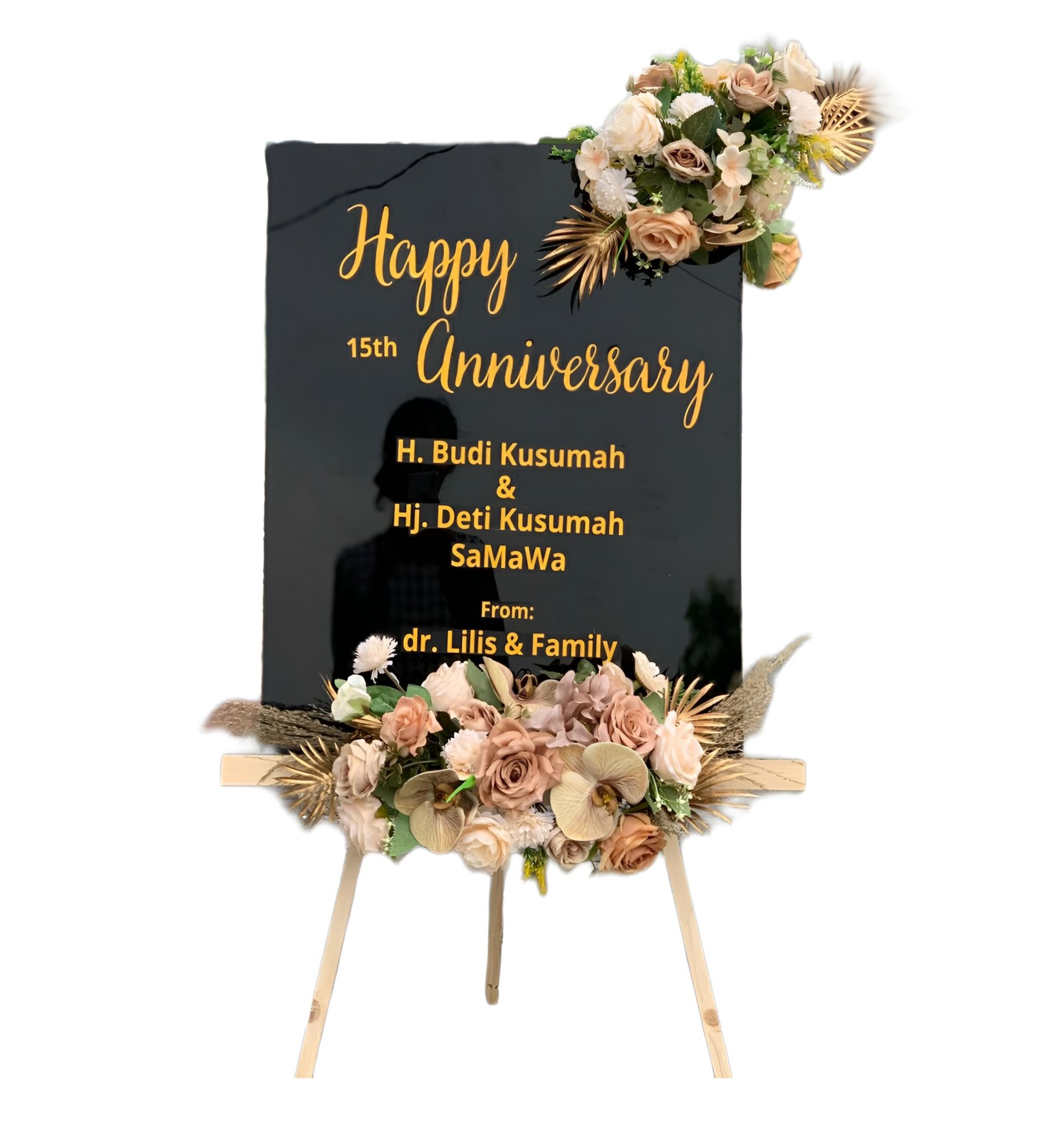 Papan Bunga Akrilik Cangkuang